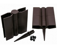  Коричневый угол поворотный для доски из ДПК 150х25-30от 60° до 180° пластик  