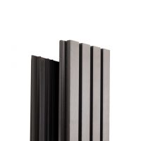 Реечная фасадная панель Техно Серый