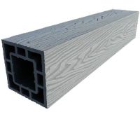 Столб опорный ДПК 3D фактура дерева Серый Столб опорный ДПК 3D фактура дерева Серый