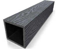 Столб ДПК 3D фактура дерева Графит Столб ДПК 3D фактура дерева Графит