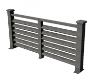 Декоративные ограждения ДПК "Босфор", Серый базальт, шлифованное Декоративные ограждения ДПК "Босфор", Серый базальт, шлифованное