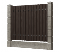 Доска заборная ДПК, шлифованная Венге Доска заборная ДПК, шлифованная Венге