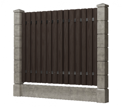 Доска заборная ДПК, тиснение "дуб" Венге от производителя  GrinderDeco по цене 367 р