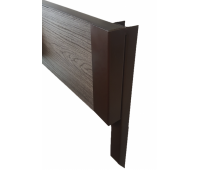 Коричневый Уголок металлический 90°, для доски 150х25 из ДПК 