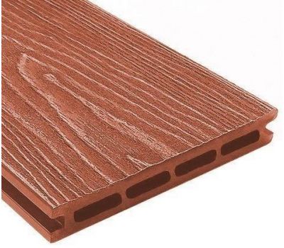 Террасная доска ДПК универсальная шовная с тиснением Терракот от производителя Holzhof по цене 322 р Террасная доска ДПК универсальная шовная с тиснением Терракот от производителя Holzhof по цене 322 р