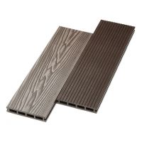 Террасная доска ДПК двусторонняя New 3D тиснение + вельвет Венге