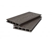 Террасная доска ДПК 3D+вельвет пустотелая двухсторонняя Тёмно-коричневый Террасная доска ДПК 3D+вельвет пустотелая двухсторонняя Тёмно-коричневый