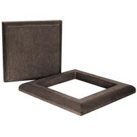 Комплект крышка и юбка для столба 3D фактура дерева Темно-коричневый