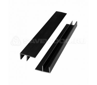 F-профиль ДПК Чёрный от производителя  Savewood по цене 373 р