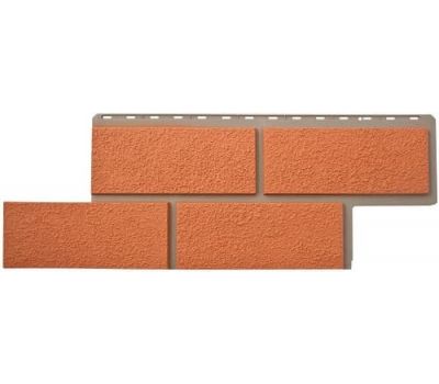 Фасадные панели (цокольный сайдинг)  Неаполитанский камень Терракотовый от производителя  Альта-профиль по цене 598 р