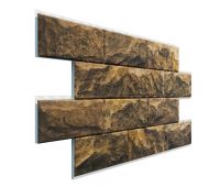 Фасадная термопанель Дагестанский камень - Тигровый глаз