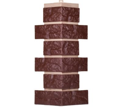 Угол Лондон Брик Кирпич - Коричневый от производителя  Т-сайдинг по цене 380 р