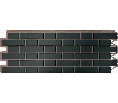 Фасадные панели (цокольный сайдинг) Кирпич клинкерный Графит от производителя  Альта-профиль по цене 632 р