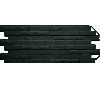Фасадные панели (цокольный сайдинг) Кирпич антик ЭКО Графит от производителя  Альта-профиль по цене 595 р