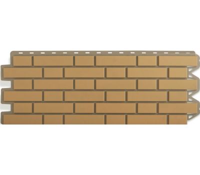 Фасадные панели (цокольный сайдинг) Кирпич клинкерный Бежевый от производителя  Альта-профиль по цене 632 р