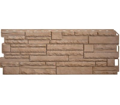 Фасадные панели Скалистый камень ЭКО Бежевый от производителя  Альта-профиль по цене 595 р