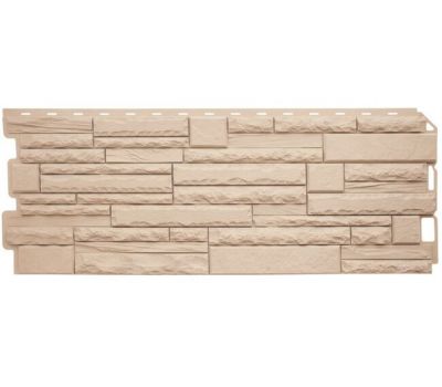 Фасадные панели Скалистый камень ЭКО Кремовый от производителя  Альта-профиль по цене 595 р