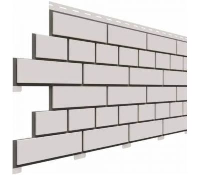 Цокольный сайдинг коллекция Кирпич - Белый от производителя Доломит по цене 575 р Цокольный сайдинг коллекция Кирпич - Белый от производителя Доломит по цене 575 р