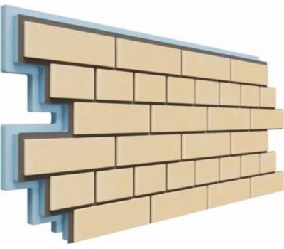 Фасадная термопанель Кирпич 40 мм - Светло-жёлтый от производителя Доломит по цене 1 250 р Фасадная термопанель Кирпич 40 мм - Светло-жёлтый от производителя Доломит по цене 1 250 р