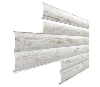 Металлический сайдинг Woodstock-28х330 (ECOSTEEL_MA-01-Беленый Дуб-0.5) от производителя  Металл Профиль по цене 1 550 р