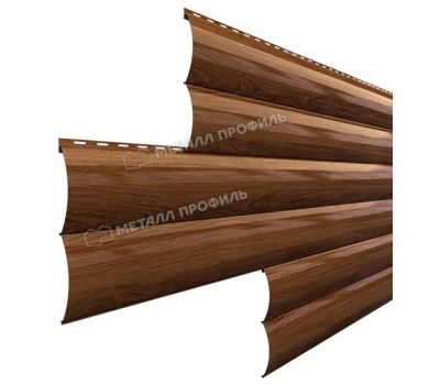 Металлический сайдинг Woodstock-Т-28х330 (ECOSTEEL-01-МореныйДуб-0.5) от производителя  Металл Профиль по цене 1 550 р