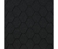 Гибкая черепица Шестигранник Чёрный