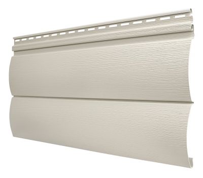 Виниловый сайдинг - Оцилиндрованный брус двойной (под бревно), Слоновая кость от производителя  Tecos по цене 494 р