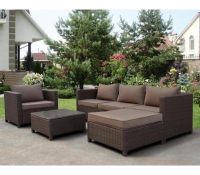 Комплект мебели плетеной из иск. ротанга YR821A Brown/Beige от производителя  Afina по цене 119 000 р