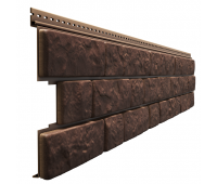 Фасадные панели - серия LUX BERGART под камень Кедровый орех Фасадные панели - серия LUX BERGART под камень Кедровый орех