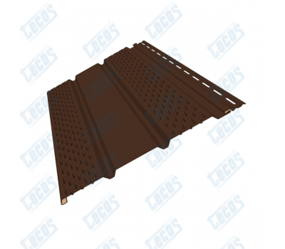 Софит тройной с перфорацией по бокам Тёмный каштан от производителя Tecos по цене 608 р Софит тройной с перфорацией по бокам Тёмный каштан от производителя Tecos по цене 608 р