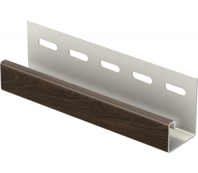 J-планка к Софиту PRO Тёмный орех от производителя  Ю-Пласт по цене 350 р