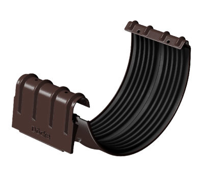Соединитель желобов с замком D125, ШОКОЛАД (RAL 8019) от производителя Docke по цене 430 р Соединитель желобов с замком D125, ШОКОЛАД (RAL 8019) от производителя Docke по цене 430 р