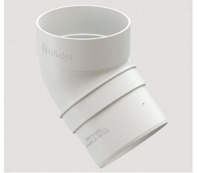 Колено трубы 45° Белое от производителя  Docke по цене 210 р