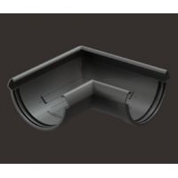Угол желоба универсальный 90° Lux ПВХ Графит Угол желоба универсальный 90° Lux ПВХ Графит
