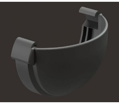 Заглушка желоба универсальная Lux ПВХ Графит от производителя  Docke по цене 172 р